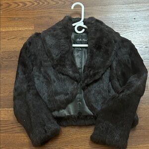 Elegant rabbit fur jacket
